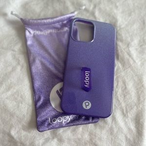 Loopy Case for iPhone 12 Pro Max - Sparkle Purple Ombré